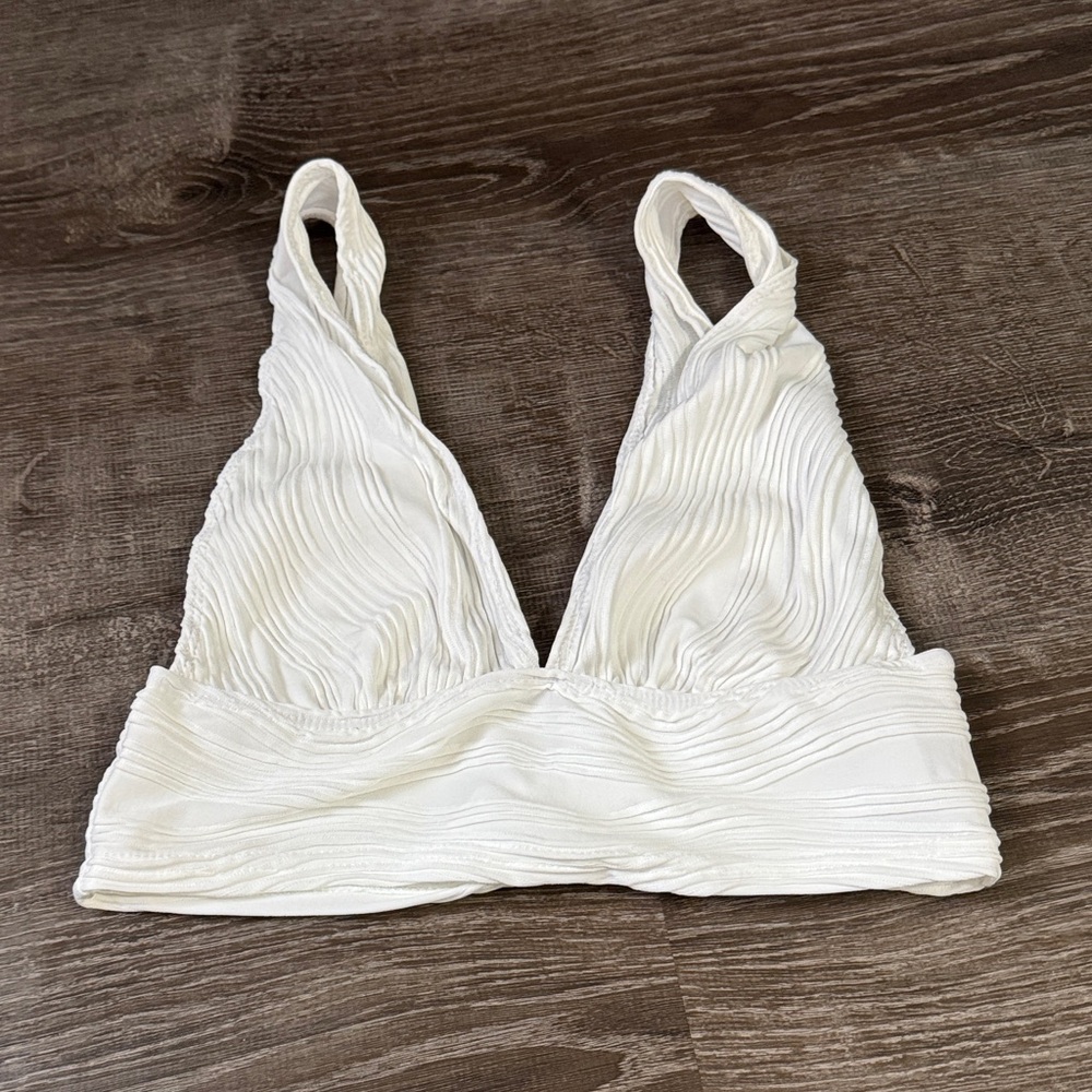 White Textured Bralette